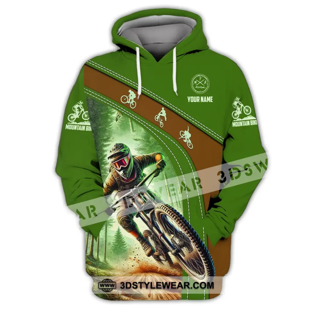 Man Shirt Custom Name Mountain Bike Polo Long Sleeve Gift Hoodie / S T-Shirt