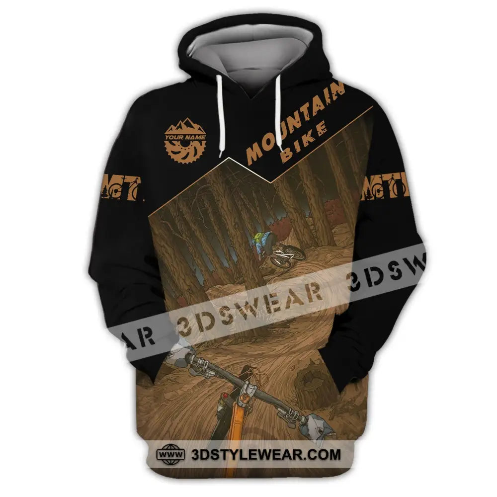 Man Shirt Custom Name Mountain Bike Polo Long Sleeve Gift Hoodie / S T-Shirt