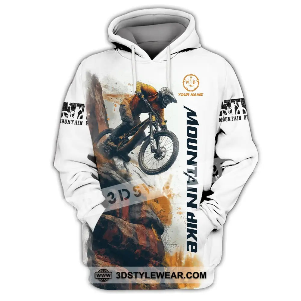 Man Shirt Custom Name Mountain Bike Polo Long Sleeve Gift Hoodie / S T-Shirt