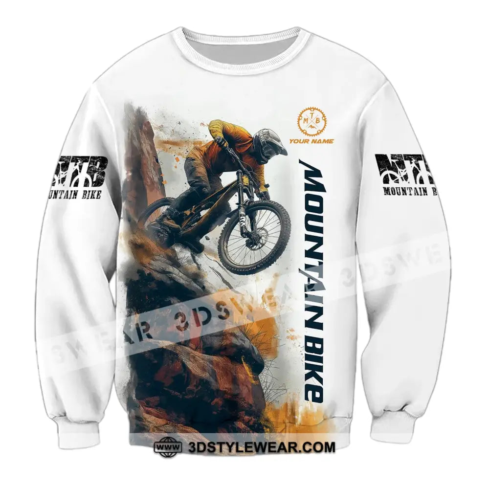 Man Shirt Custom Name Mountain Bike Polo Long Sleeve Gift / S T-Shirt