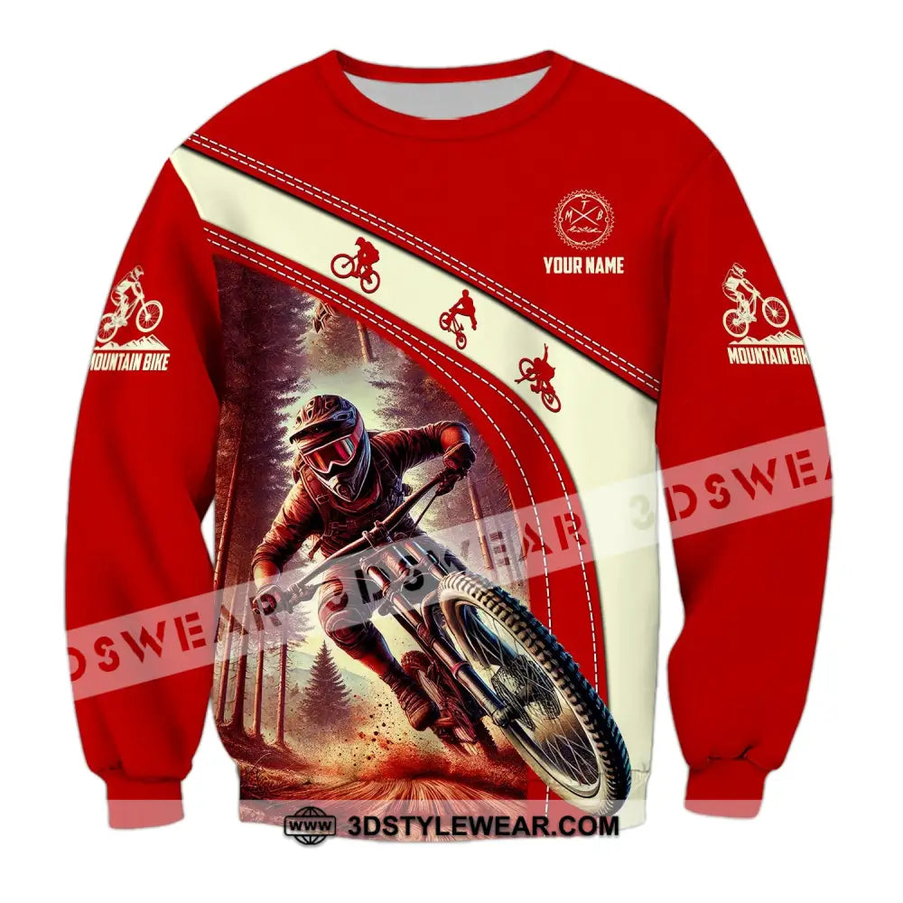 Man Shirt Custom Name Mountain Bike Polo Long Sleeve Gift / S T-Shirt