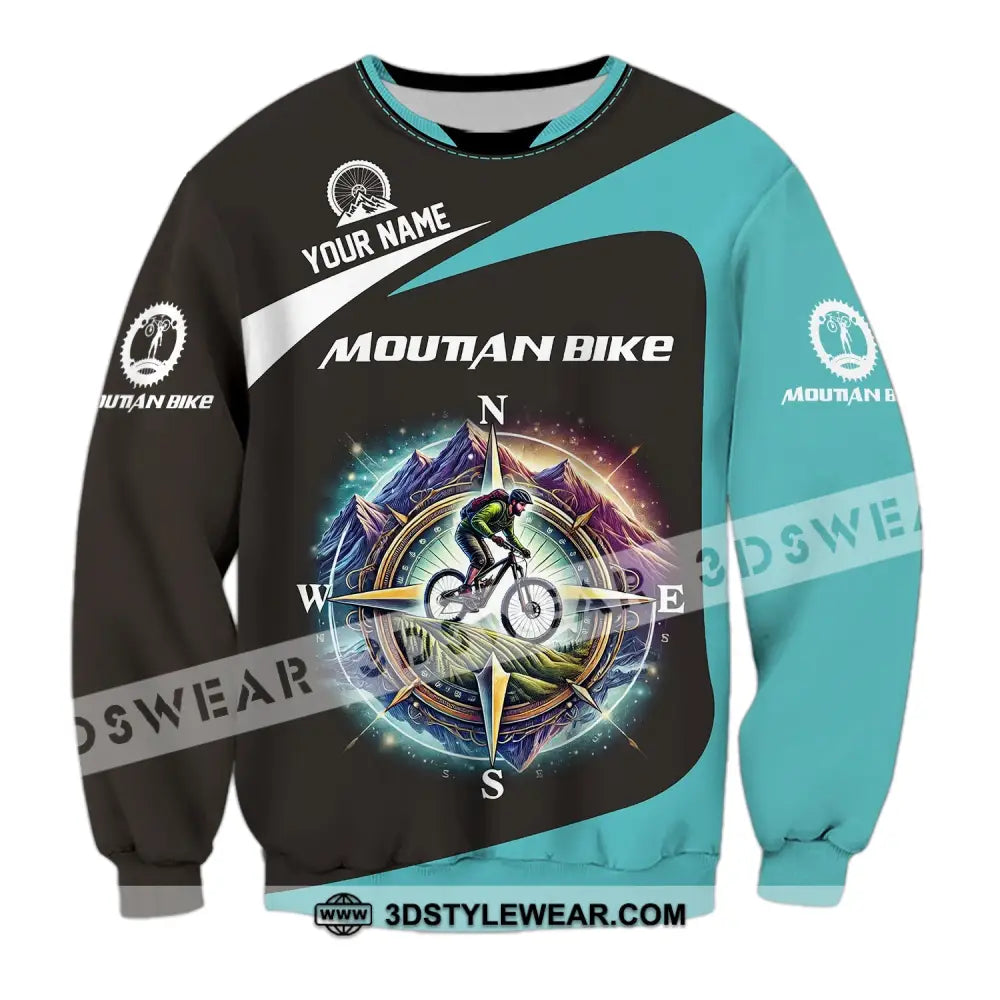 Man Shirt Custom Name Mountain Bike Polo Long Sleeve Gift / S T-Shirt