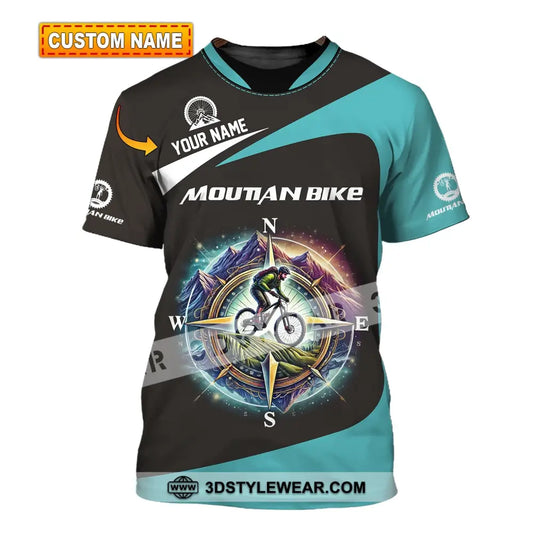 Man Shirt Custom Name Mountain Bike Polo Long Sleeve Gift T-Shirt