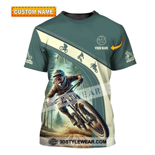 Man Shirt Custom Name Mountain Bike Polo Long Sleeve Gift T-Shirt