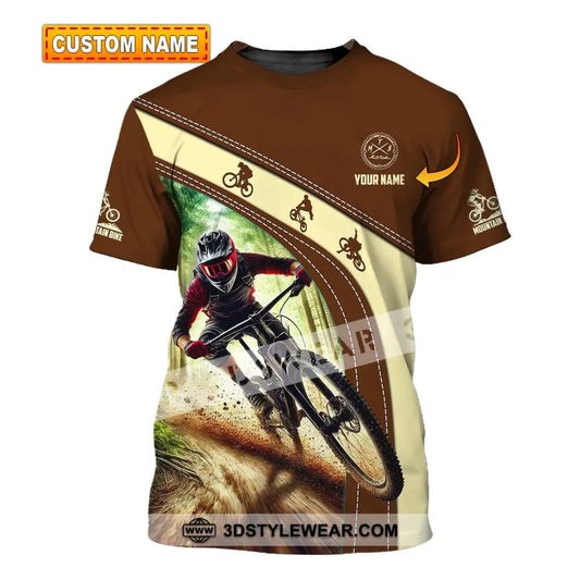 Man Shirt Custom Name Mountain Bike Polo Long Sleeve Gift T-Shirt