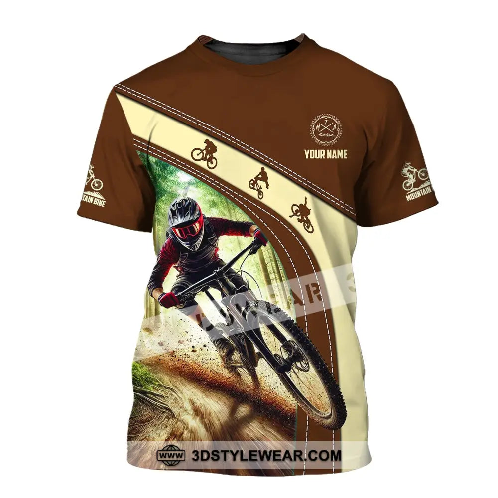 Man Shirt Custom Name Mountain Bike Polo Long Sleeve Gift T-Shirt / S T-Shirt