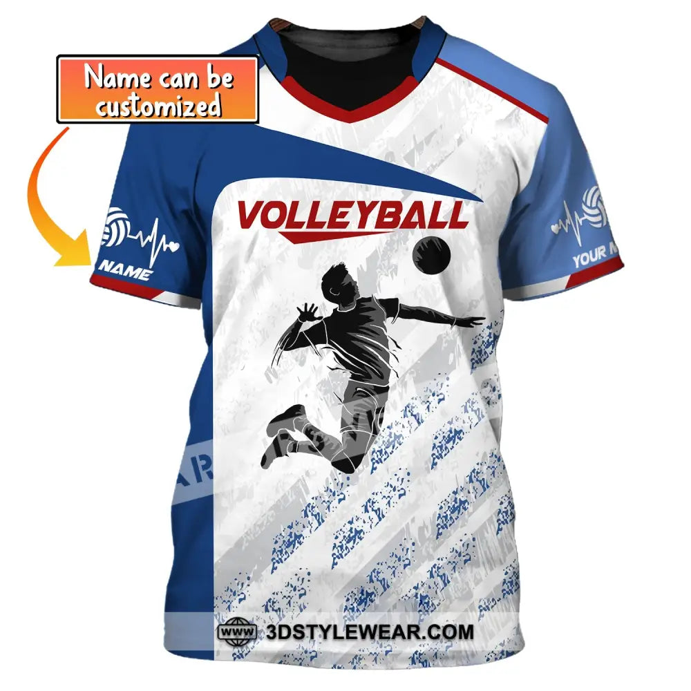 Man Shirt Custom Name Volleyball Gift For Players T-Shirt Club