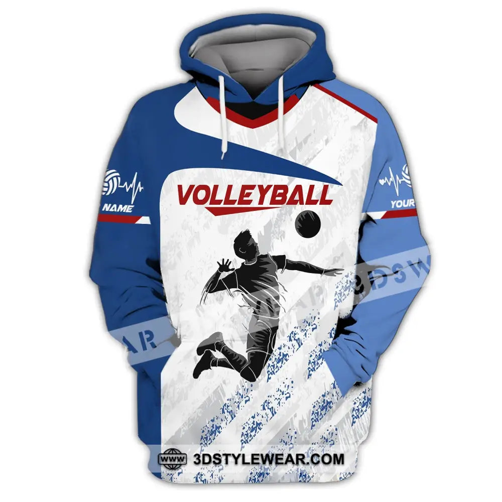 Man Shirt Custom Name Volleyball Gift For Players T-Shirt Club Hoodie / S