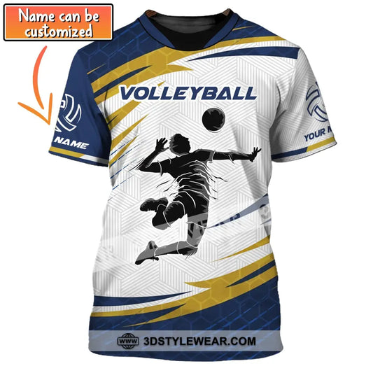 Man Shirt Custom Name Volleyball T-Shirt Gift For Player T-Shirt