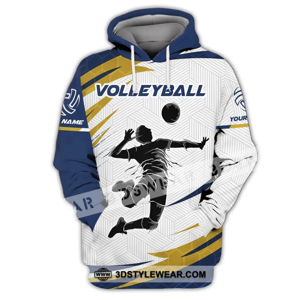 Man Shirt Custom Name Volleyball T-Shirt Gift For Player Hoodie / S T-Shirt