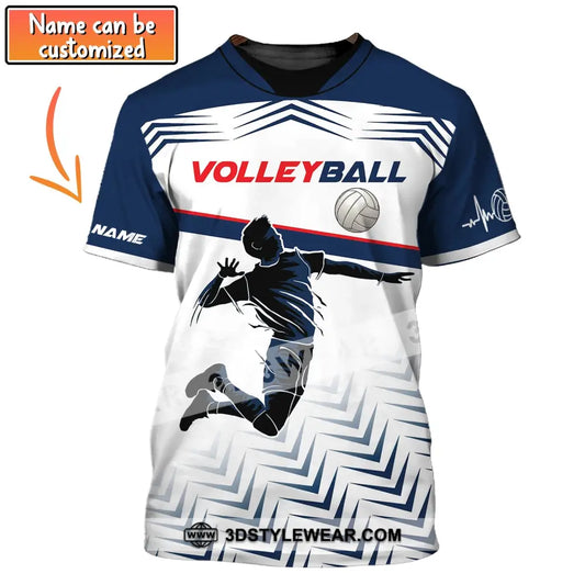 Man Shirt Custom Volleyball T-Shirt For Team Gift Players