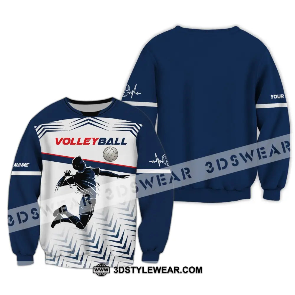 Man Shirt Custom Volleyball T-Shirt For Team Gift Players Long Sleeve / S