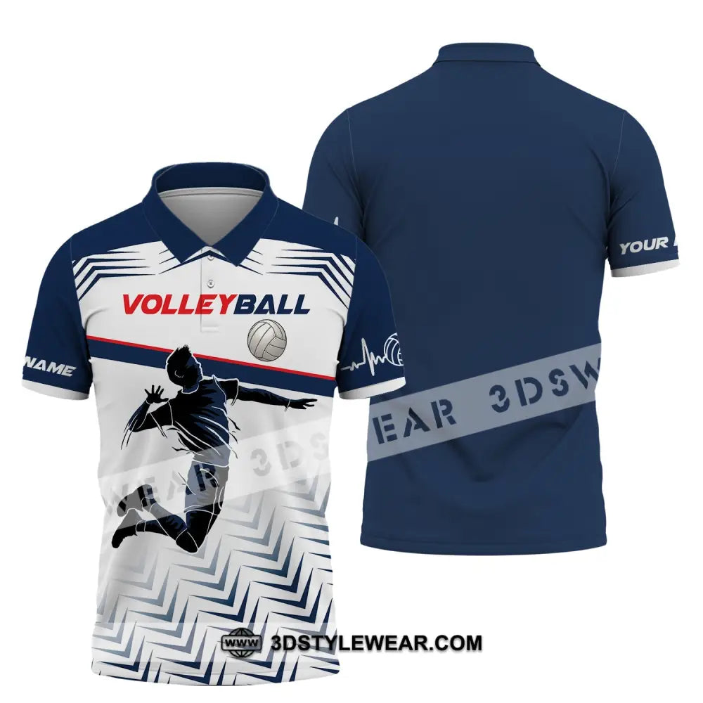 Man Shirt Custom Volleyball T-Shirt For Team Gift Players Polo / S