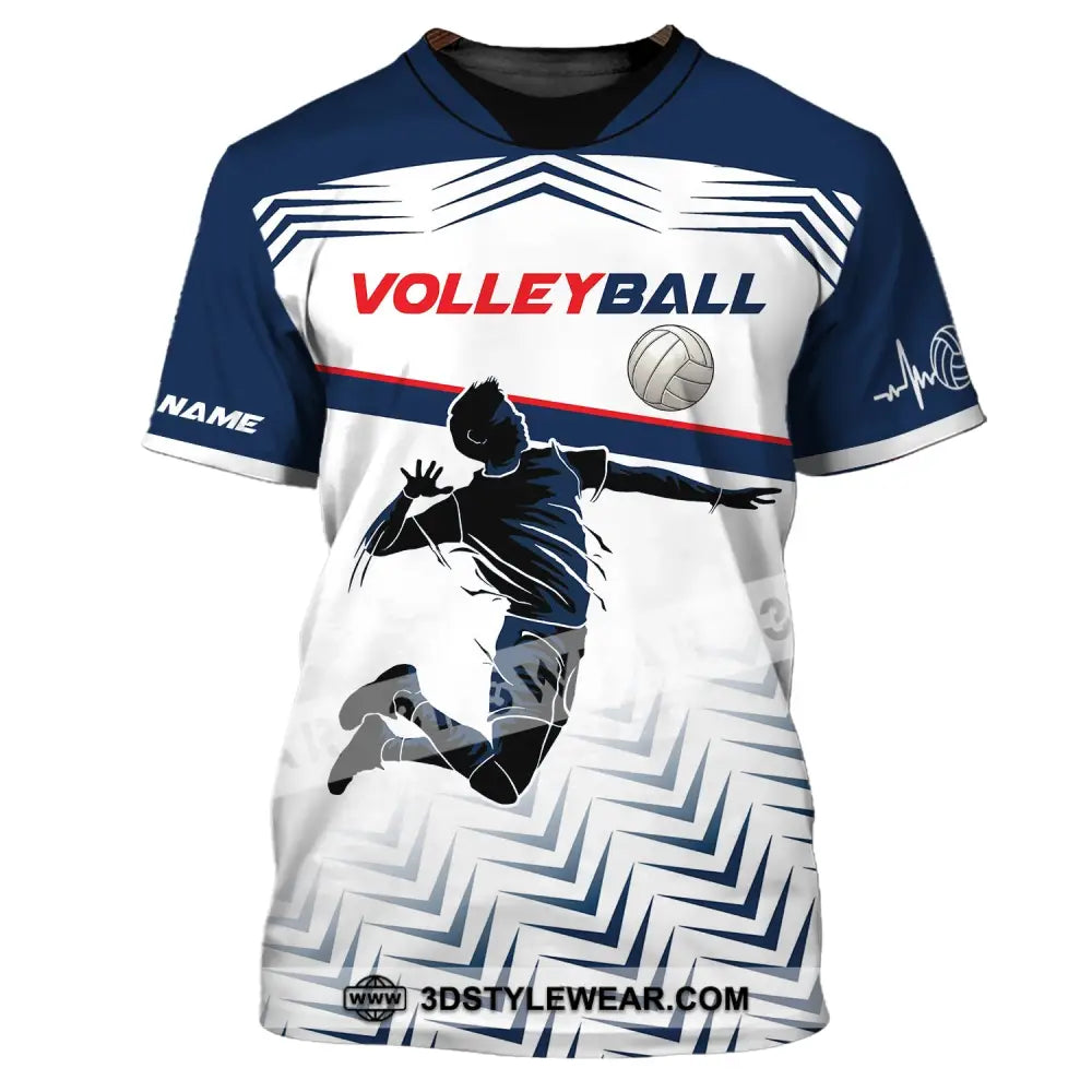 Man Shirt Custom Volleyball T-Shirt For Team Gift Players / S