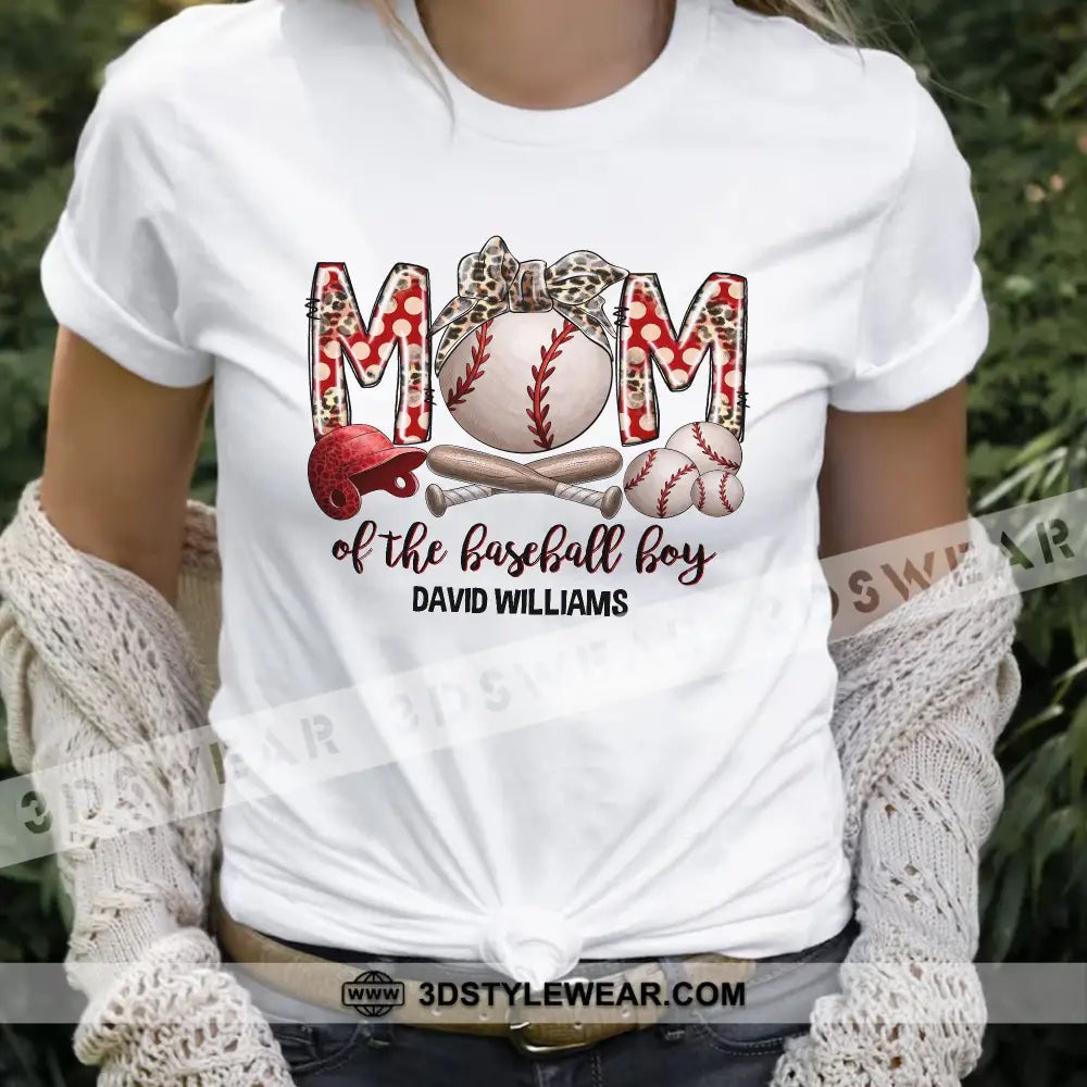 Mom Of The Baseball Boy Personalized T-Shirt Gift For Lovers Apparel