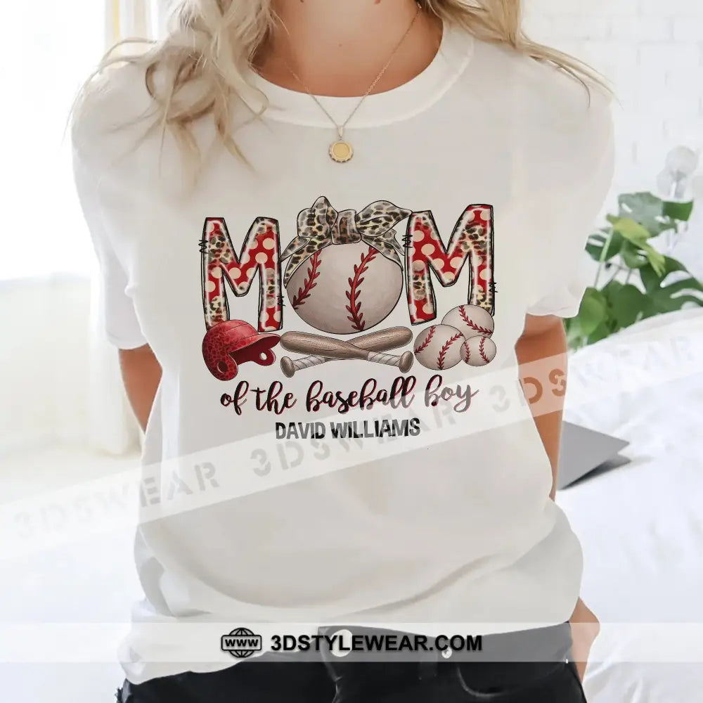 Mom Of The Baseball Boy Personalized T-Shirt Gift For Lovers Classic Tee/Unisex Tee / White S