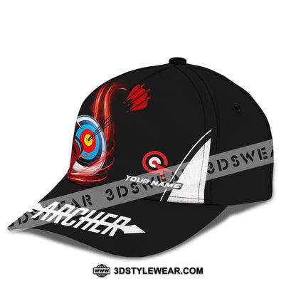 Unisex Cap Custom Archery Sport Red Wave