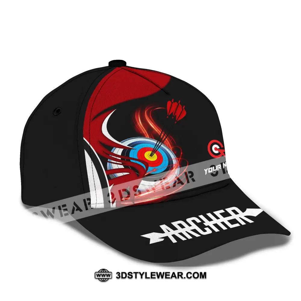 Unisex Cap Custom Archery Sport Red Wave