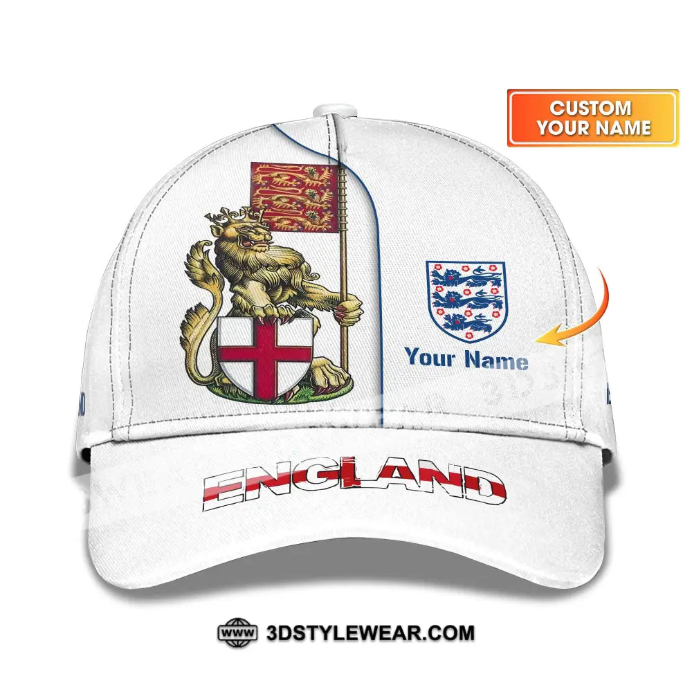 Unisex Cap Custom England Football Name The Three Lions