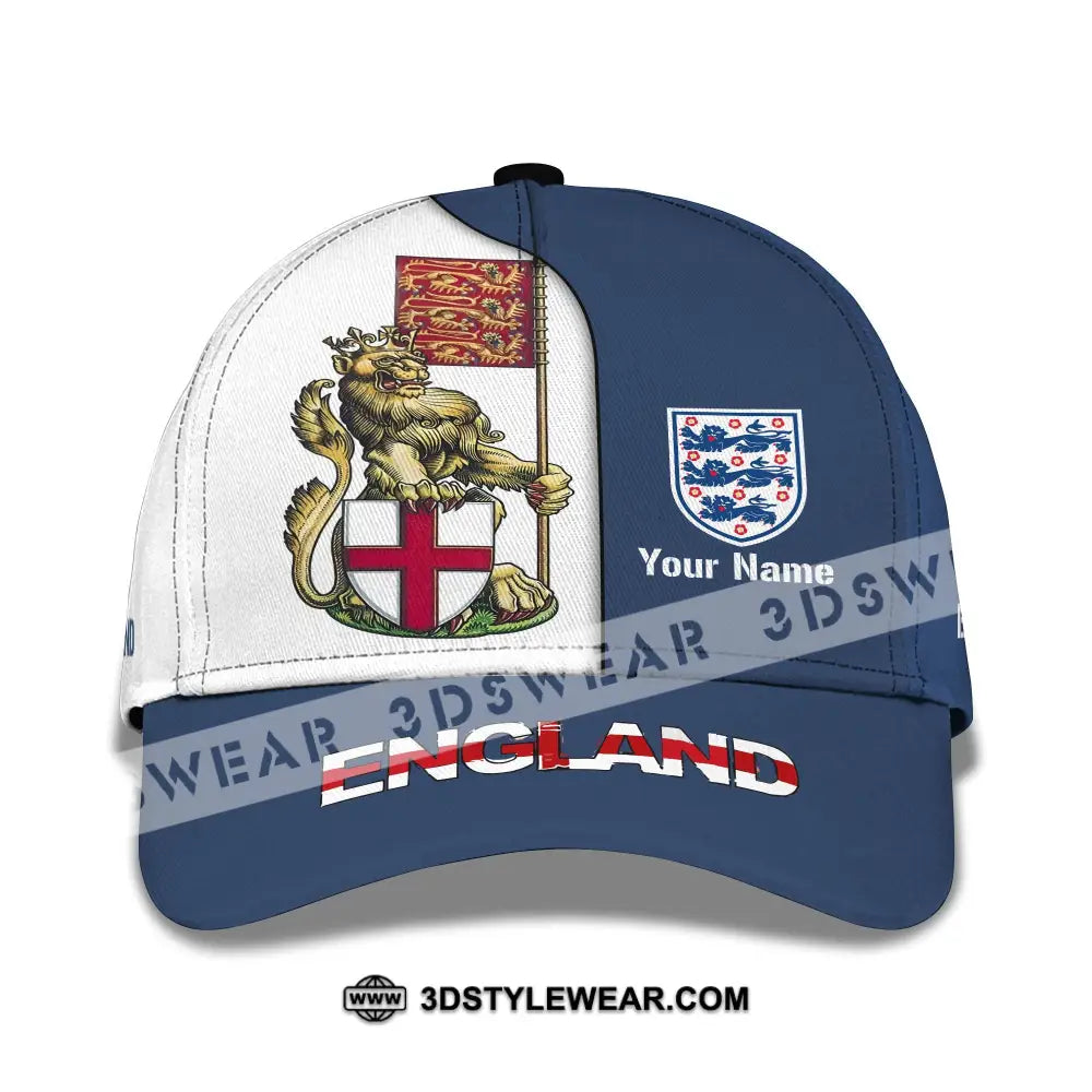 Unisex Cap Custom England Football Name Three Lion