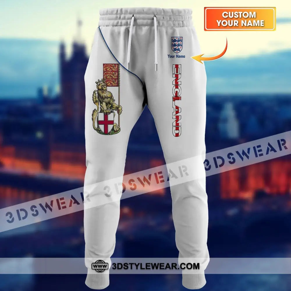 Unisex Pants - Custom England Football Name The Three Lion S