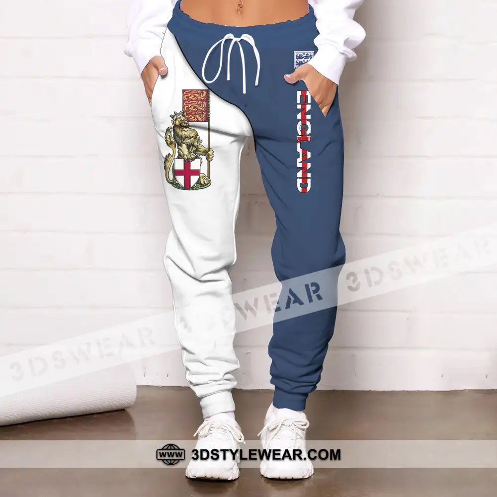 Unisex Pants - Custom England Football Name Three Lion