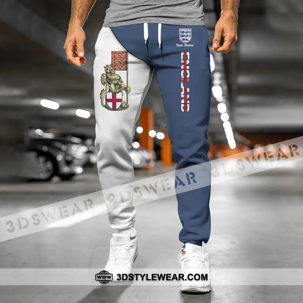 Unisex Pants - Custom England Football Name Three Lion