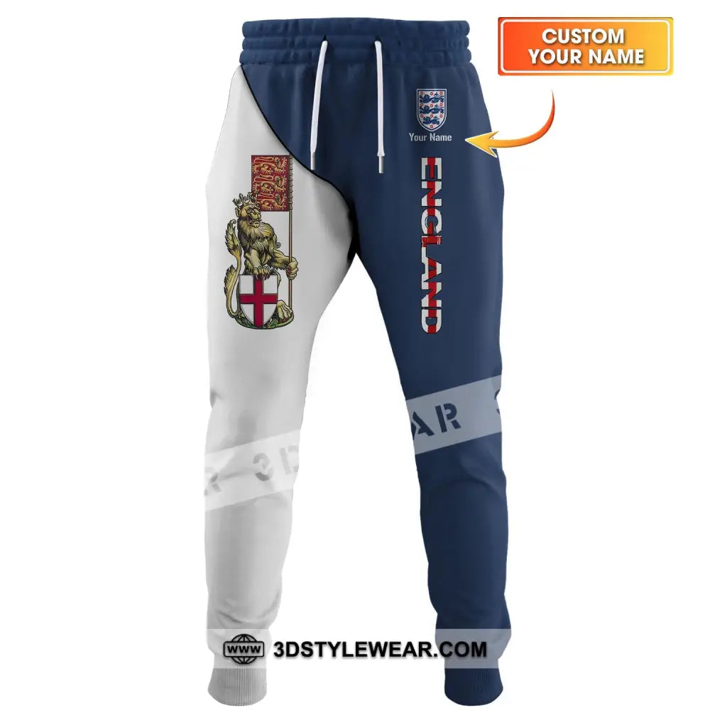 Unisex Pants - Custom England Football Name Three Lion S