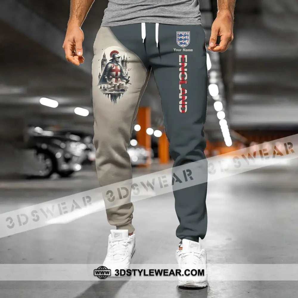 Unisex Pants - Custom Name 3D England Chevalier