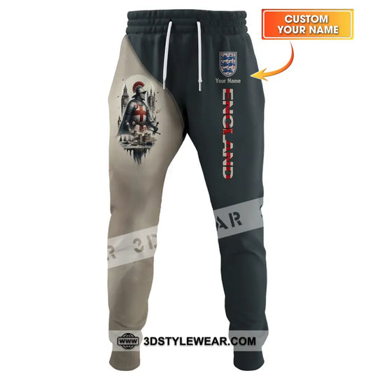 Unisex Pants - Custom Name 3D England Chevalier S