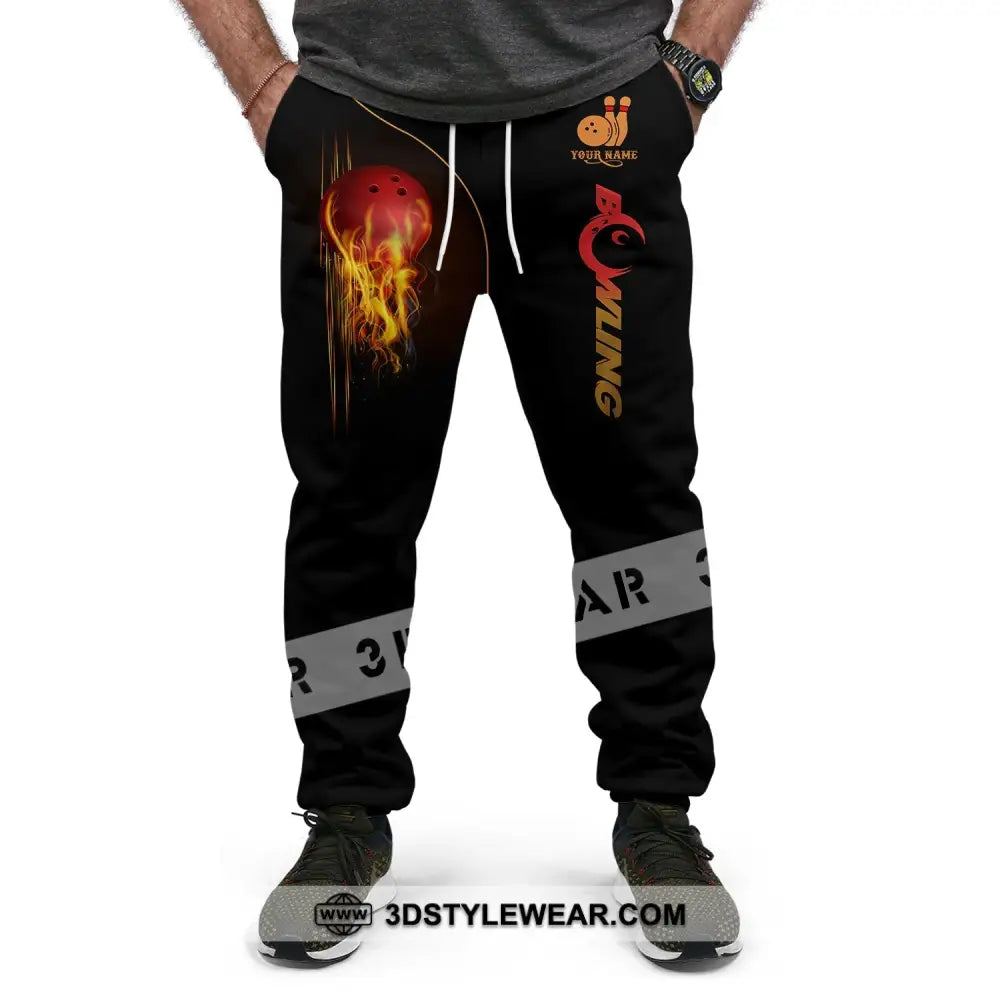 Unisex Pants - Custom Name Fire Bowling