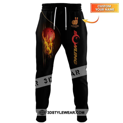 Unisex Pants - Custom Name Fire Bowling S