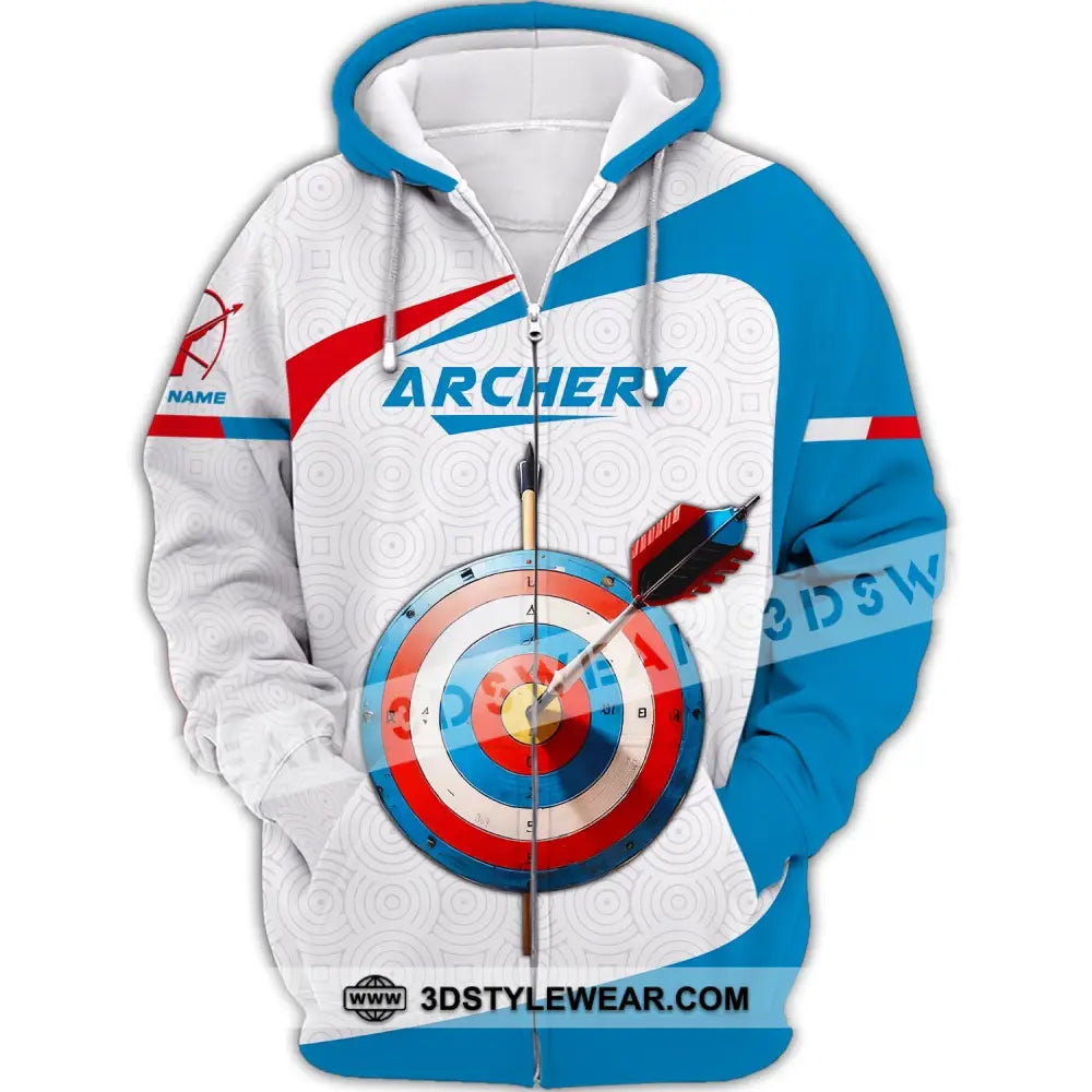 Unisex Shirt Archery Polo T-Shirt Gifts For For Lovers Zipper Hoodie / S