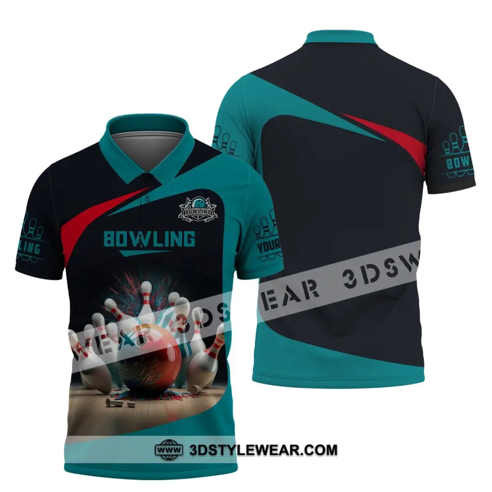 Unisex Shirt Bowling T-Shirt Custom Name For Lovers Polo / S