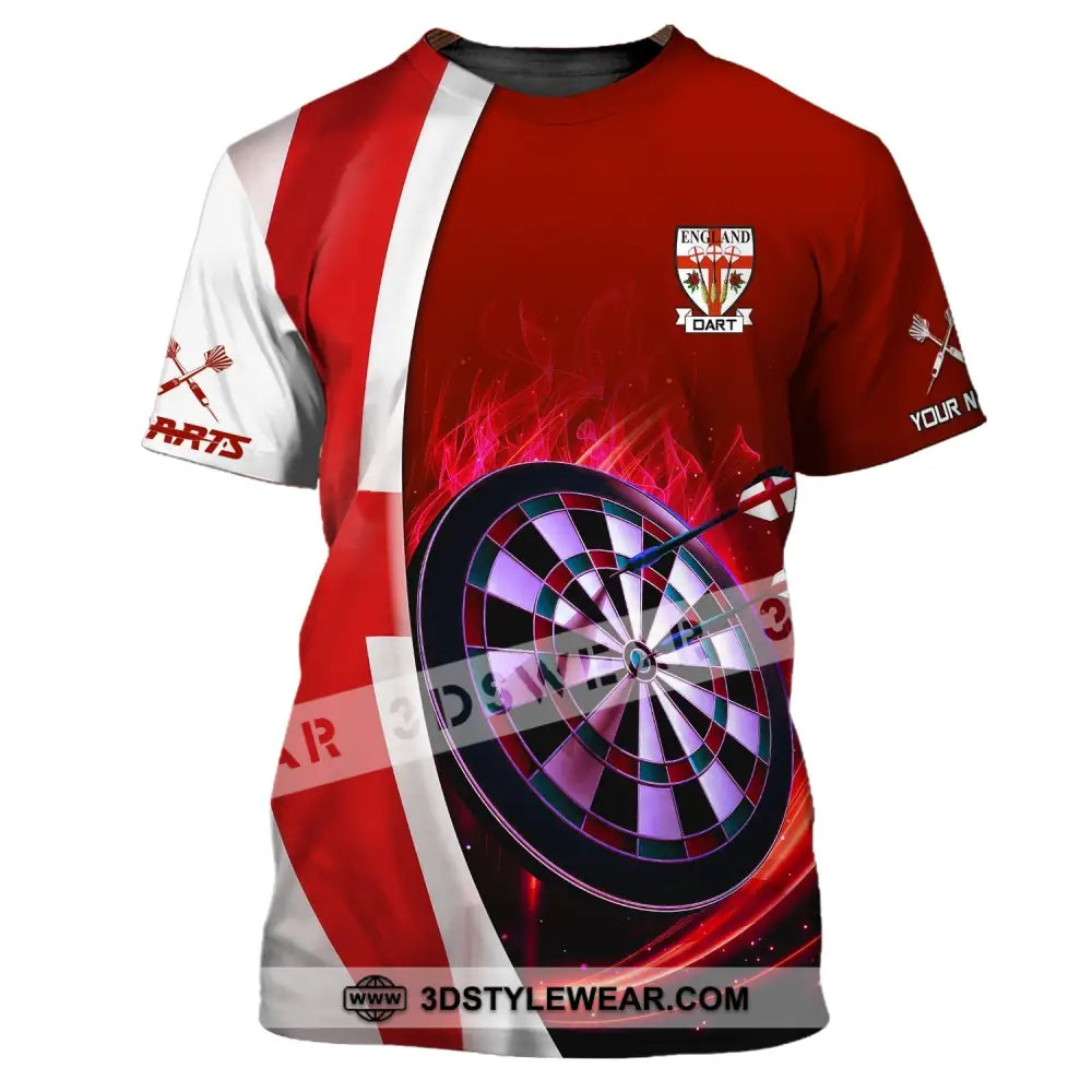 Unisex Shirt Custom Dart England Polo Darts Hoodie Team T-Shirt Gift For Players / S