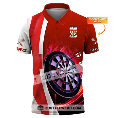 Unisex Shirt Custom Dart England Polo Darts Hoodie Team T-Shirt Gift For Players / S