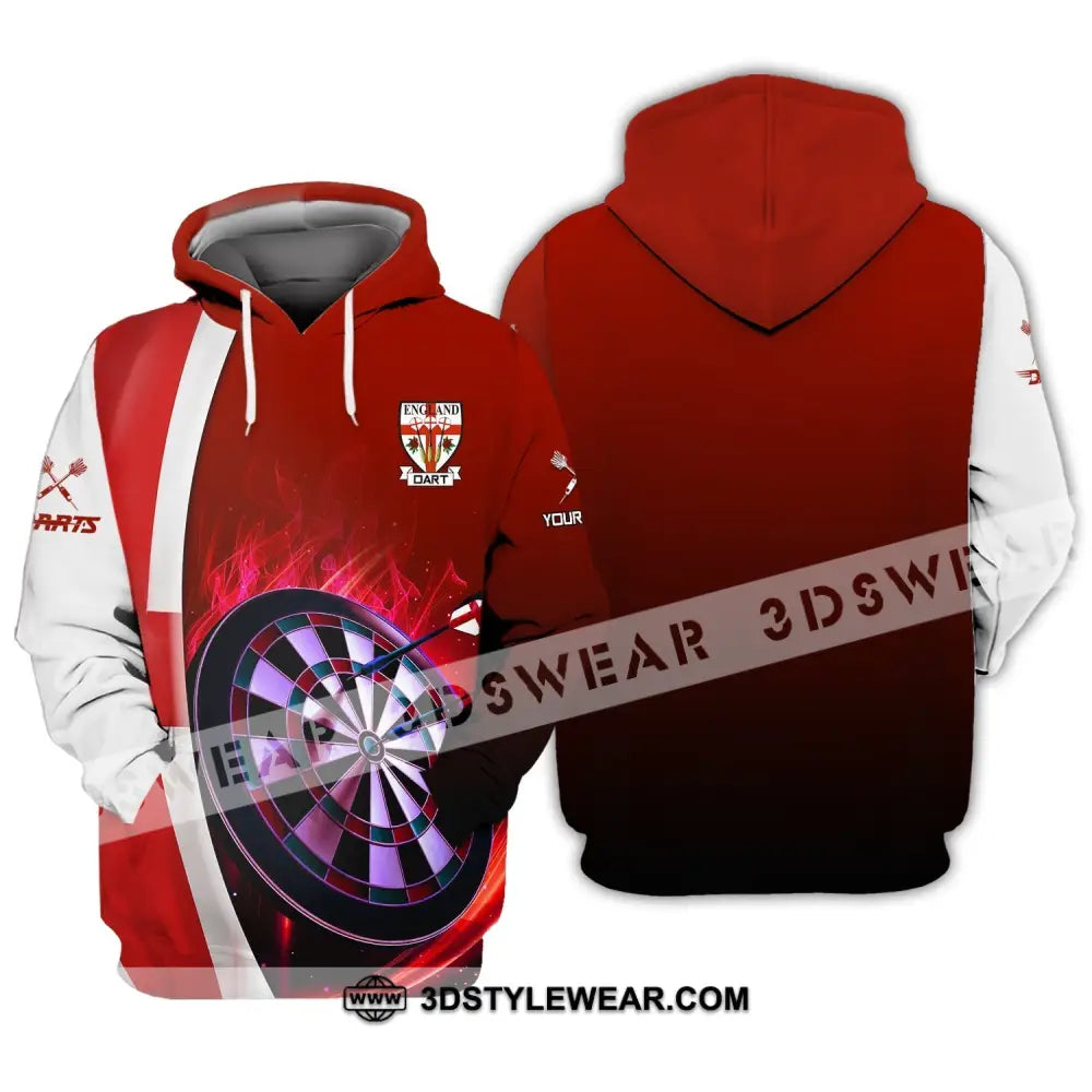 Unisex Shirt Custom Dart England Polo Darts Hoodie Team T-Shirt Gift For Players / S