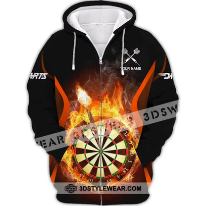 Unisex Shirt Custom Darts Polo Hoodie Team T-Shirt Gift For Players Zipper / S