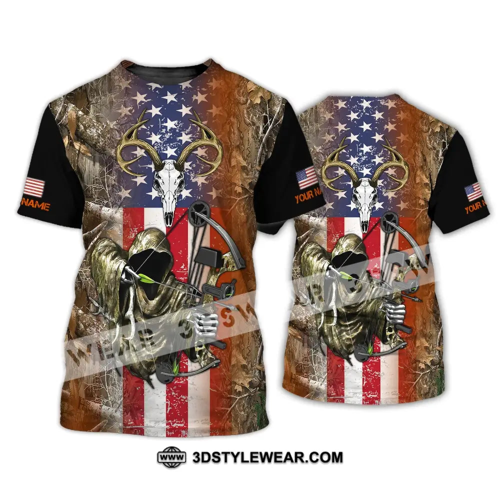 Unisex Shirt - Custom Name 3D Shirt - America Hunter T-Shirt / S T-shirt