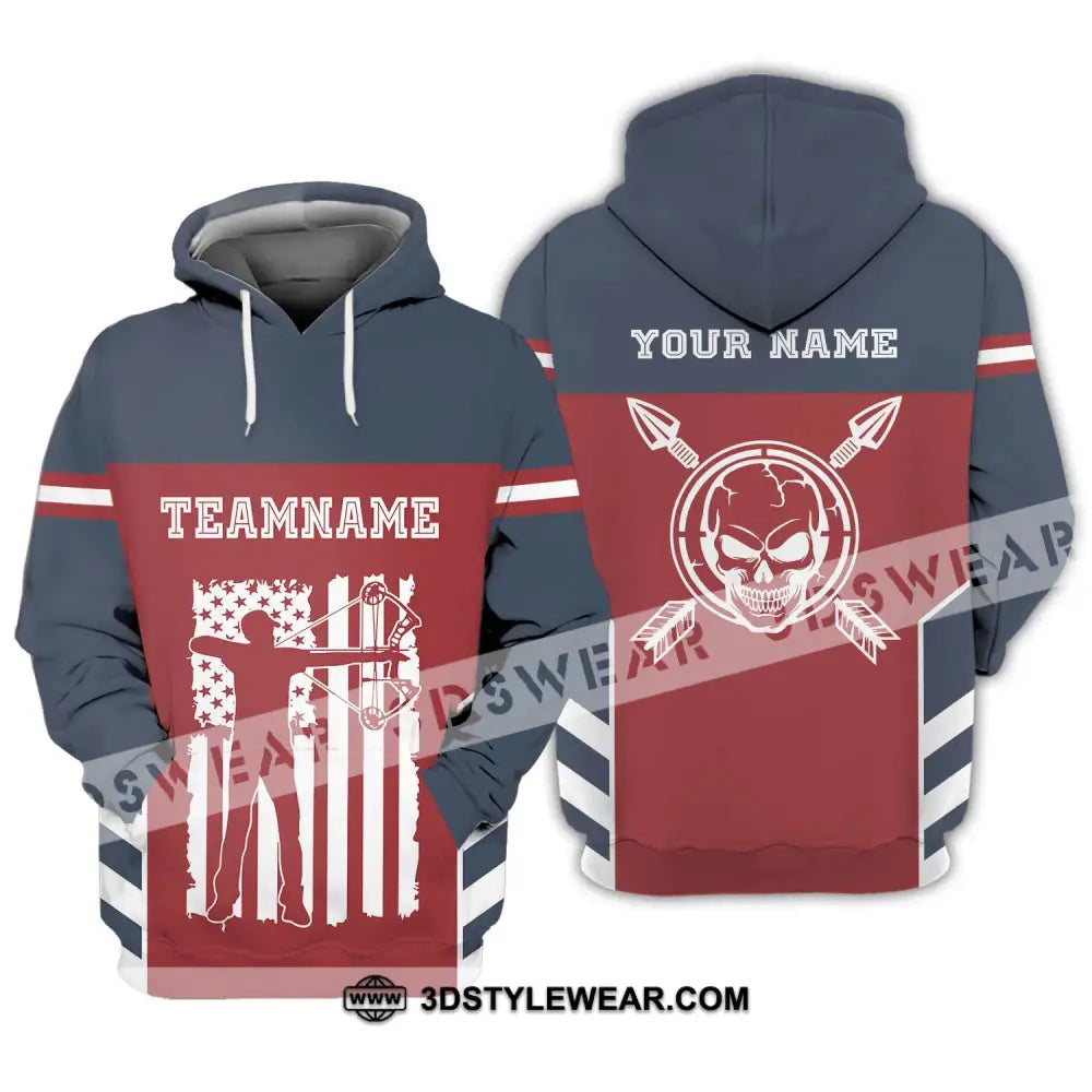 Unisex Shirt - Custom Name America Archery Hoodie / S T-Shirt