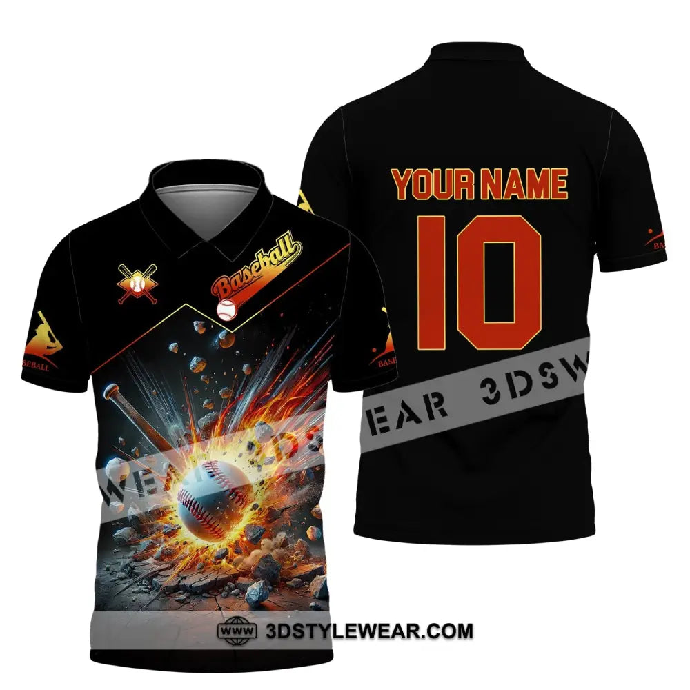 Unisex Shirt - Custom Name And Number Baseball Sport Polo / S T-Shirt