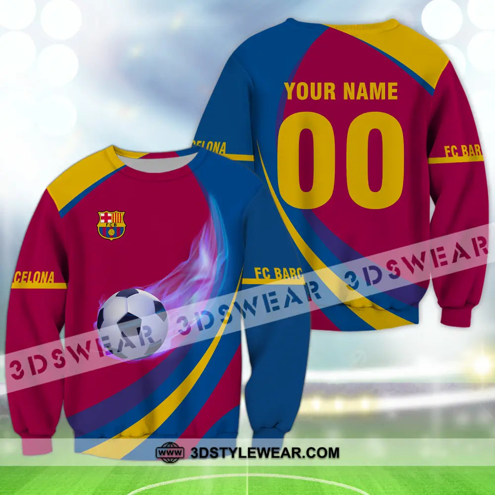 Unisex Shirt - Custom Name And Number Blaugrana Lover Long Sleeve / S T-Shirt