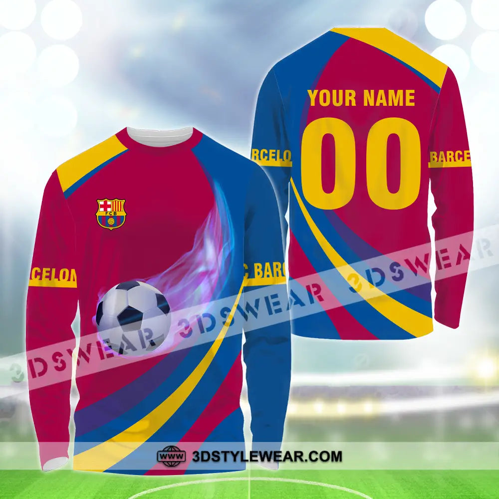 Unisex Shirt - Custom Name And Number Blaugrana Lover Long Sleeve / S T-Shirt