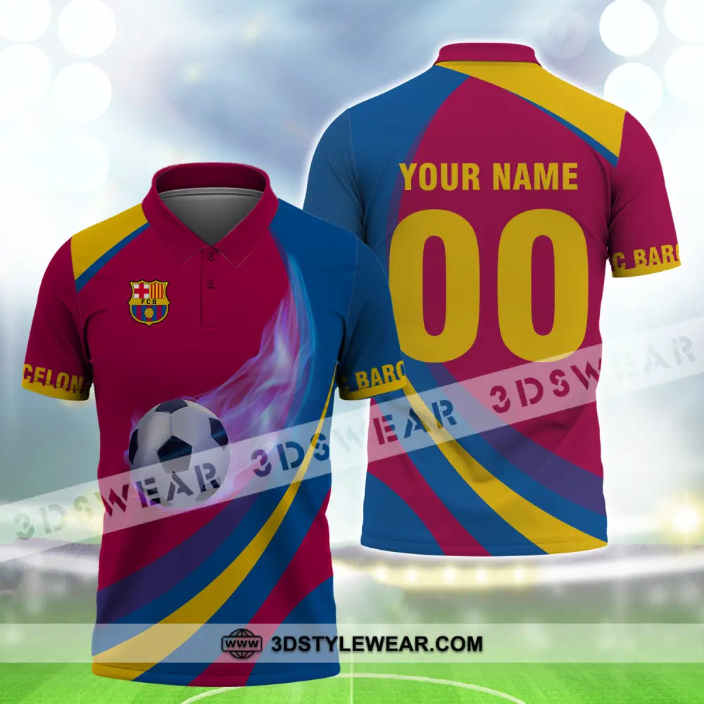 Unisex Shirt - Custom Name And Number Blaugrana Lover Polo / S T-Shirt