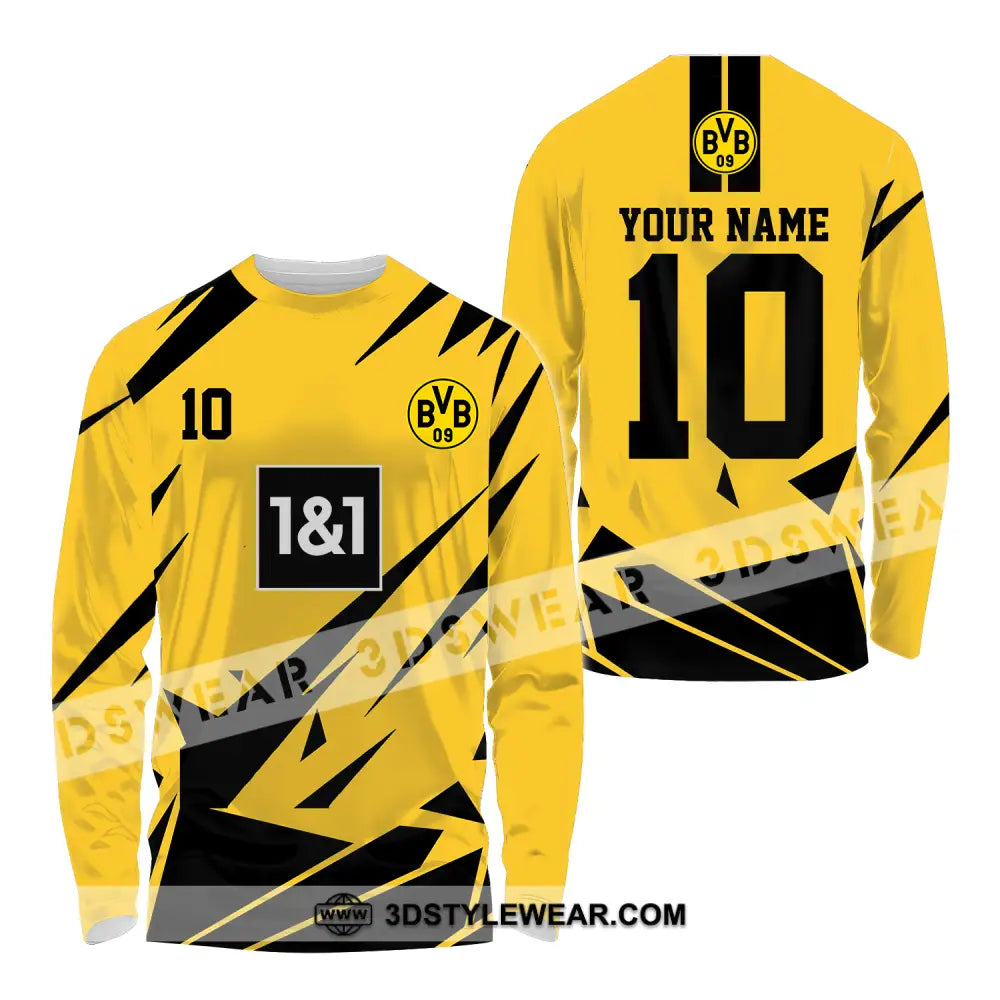 Unisex Shirt - Custom Name And Number Der Bvb Lover Long Sleeve / S T-Shirt