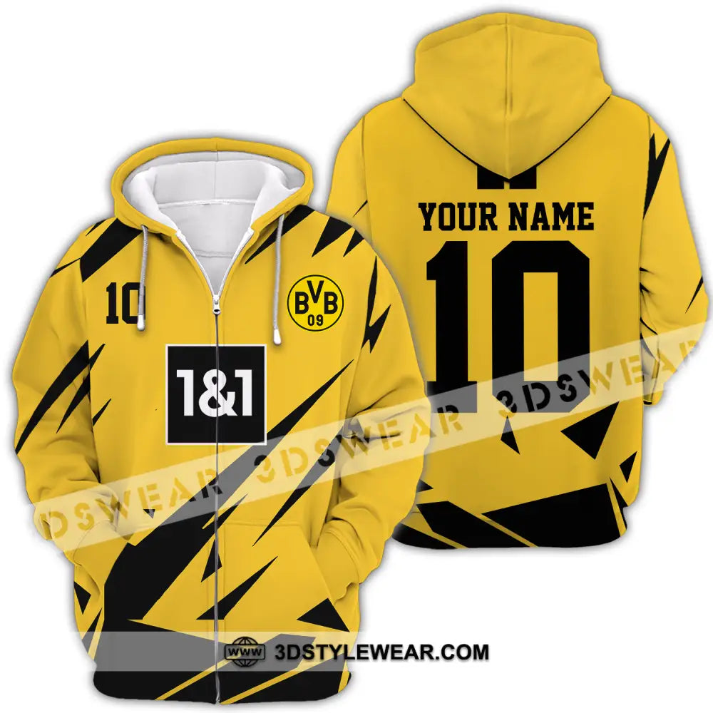 Unisex Shirt - Custom Name And Number Der Bvb Lover Zipper Hoodie / S T-Shirt