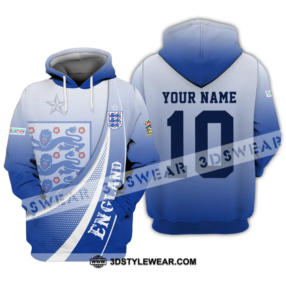 Unisex Shirt - Custom Name And Number England Euro 2024 Hoodie / S T-Shirt