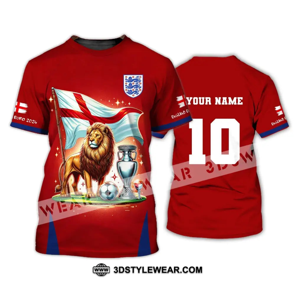 Unisex Shirt Custom Name And Number England Football Euro 2024 Polo Long Sleeve T-Shirt / S