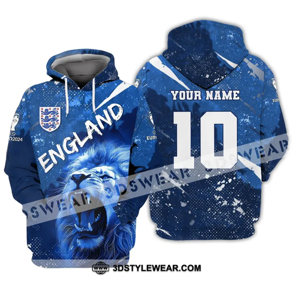 Unisex Shirt Custom Name And Number England Football Polo Long Sleeve Euro 2024 Hoodie / S T-Shirt