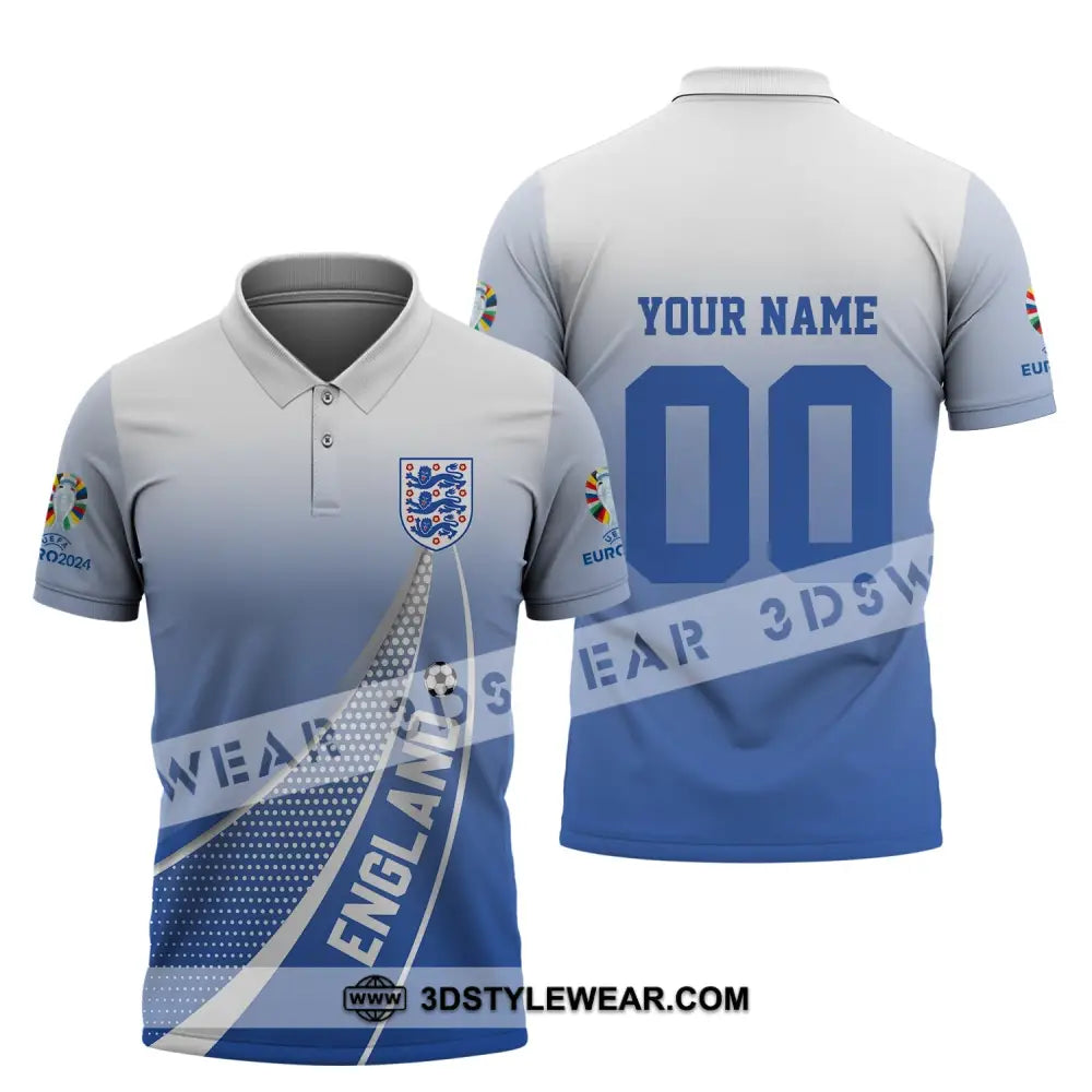 Unisex Shirt - Custom Name And Number England National Team Euro 2024 Polo / S T-Shirt